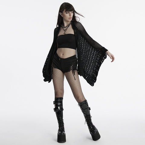 Goth ausgehöhlte Strickjacke