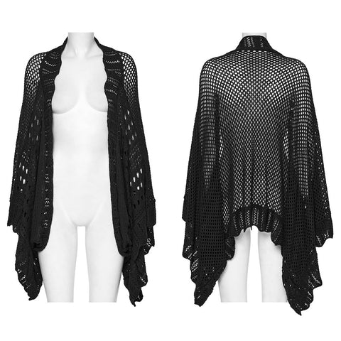 Goth ausgehöhlte Strickjacke