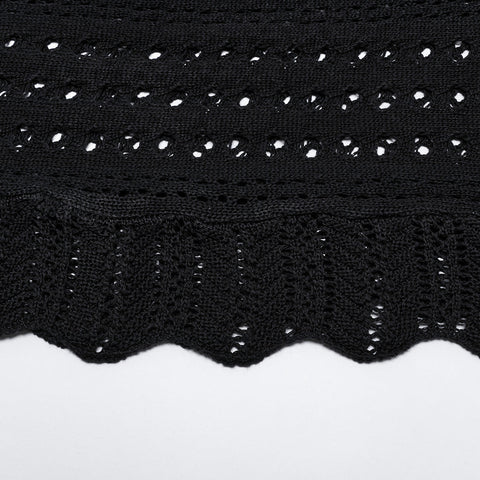 Goth ausgehöhlte Strickjacke