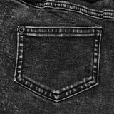 Jeansshorts mit Spitzenbund