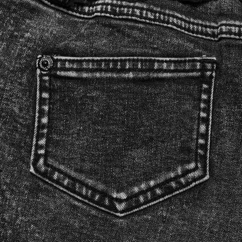 Jeansshorts mit Spitzenbund