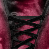 Gothic-Samtkleid mit Farbverlaufsdruck