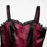 Gothic-Samtkleid mit Farbverlaufsdruck