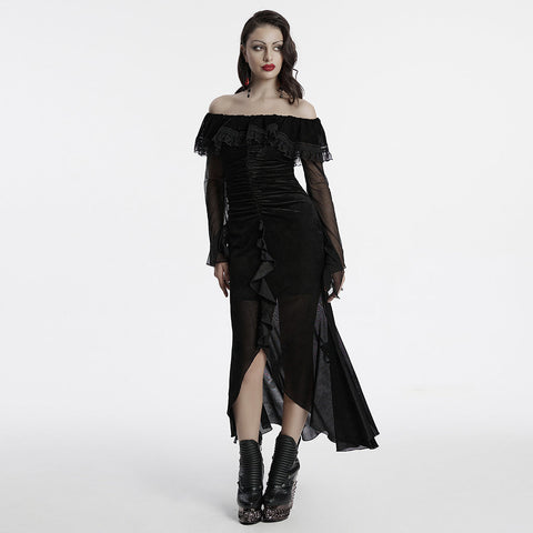 Sexy Gothic-Netzkleid