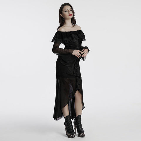 Sexy Gothic-Netzkleid