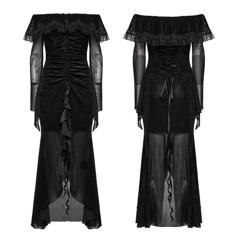 Sexy Gothic-Netzkleid