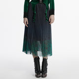 Rock mit Farbverlauf und Gothic-Totenkopf-Print