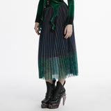 Rock mit Farbverlauf und Gothic-Totenkopf-Print