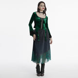 Rock mit Farbverlauf und Gothic-Totenkopf-Print