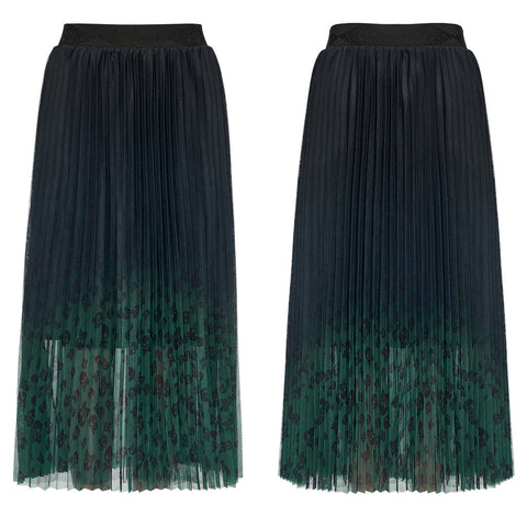 Rock mit Farbverlauf und Gothic-Totenkopf-Print