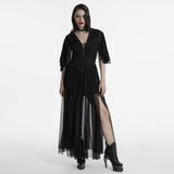 Elegantes Gothic-Spitzenkleid mit V-Ausschnitt
