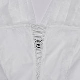 Elegantes Gothic-Spitzenkleid mit V-Ausschnitt