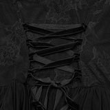 Elegantes Gothic-Spitzenkleid mit V-Ausschnitt