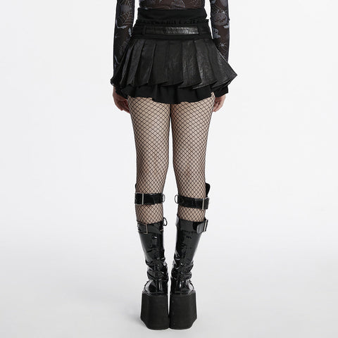 Punk-Faltenlederrock