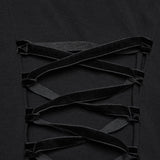 Gothic Kleid mit unregelmäßigem Spleißmuster
