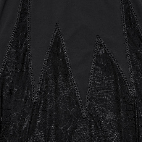 Gothic Kleid mit unregelmäßigem Spleißmuster