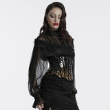 Gothic-Lacklederkorsett mit Leopardenmuster