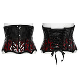 Gothic-Lacklederkorsett mit Leopardenmuster