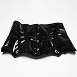 Gothic-Lacklederkorsett mit Leopardenmuster