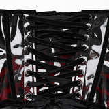 Gothic-Lacklederkorsett mit Leopardenmuster