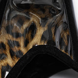 Gothic-Lacklederkorsett mit Leopardenmuster