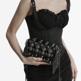 Goth Rose Nietentasche