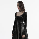 T-Shirt aus Samt mit Gothic-Farbverlaufsdruck