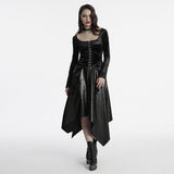 T-Shirt aus Samt mit Gothic-Farbverlaufsdruck