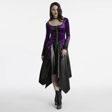 T-Shirt aus Samt mit Gothic-Farbverlaufsdruck