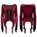 T-Shirt aus Samt mit Gothic-Farbverlaufsdruck