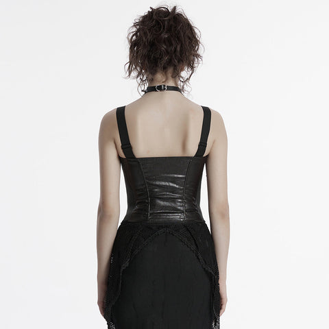 Punk-Weste mit Farbverlauf und Karomuster