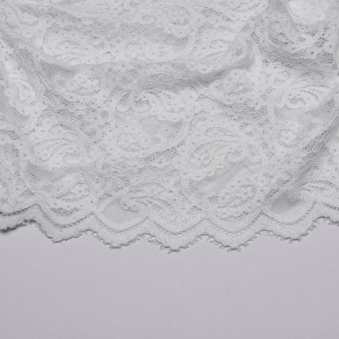 Gothic-T-Shirt mit Stehkragen und Spitze