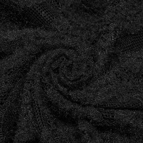 Gothic-T-Shirt mit Stehkragen und Spitze