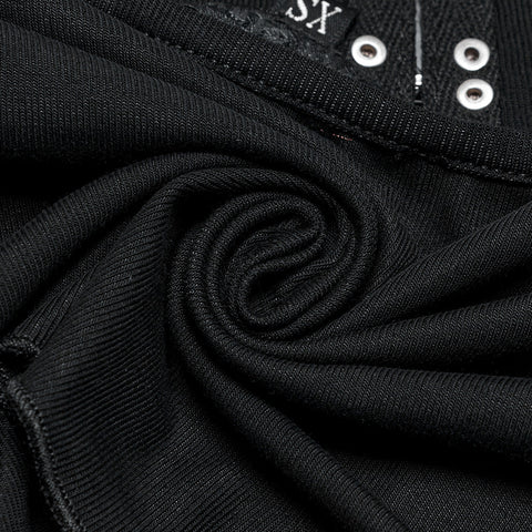 Sexy Gothic-T-Shirt mit Rüschen