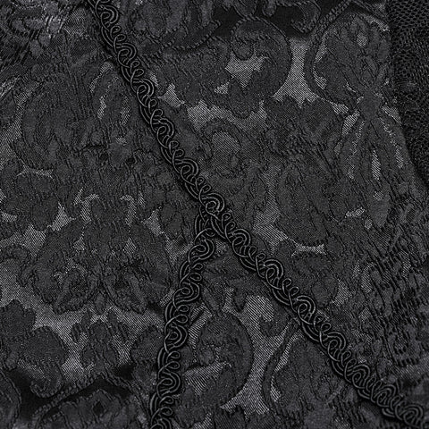 Jacquardhemd mit Gothic-Laternenärmeln