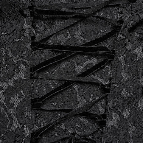 Jacquardhemd mit Gothic-Laternenärmeln