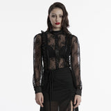 Transparentes Gothic-Spitzenhemd