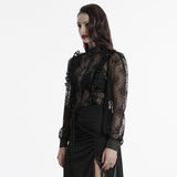 Transparentes Gothic-Spitzenhemd