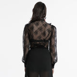 Transparentes Gothic-Spitzenhemd
