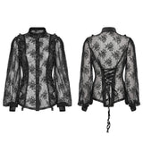 Transparentes Gothic-Spitzenhemd