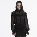 Gothic Pullover Chiffonhemd