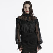 Gothic Pullover Chiffonhemd