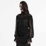 Gothic Pullover Chiffonhemd