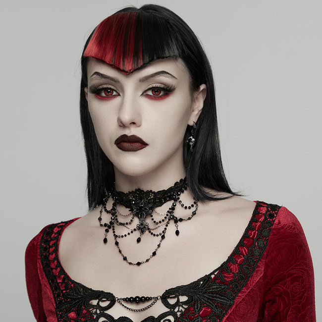 Gothic-Kreuz-Spitzenkette
