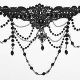 Gothic-Kreuz-Spitzenkette