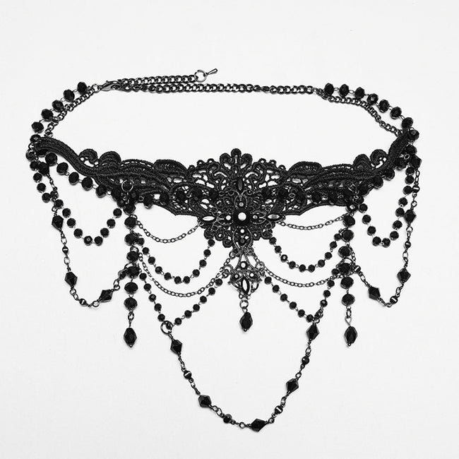 Gothic-Kreuz-Spitzenkette
