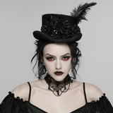 Gothic-Retro-Federhut