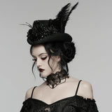 Gothic-Retro-Federhut