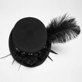 Gothic-Retro-Federhut