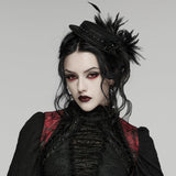 Hut im Gothic-Federband-Stil